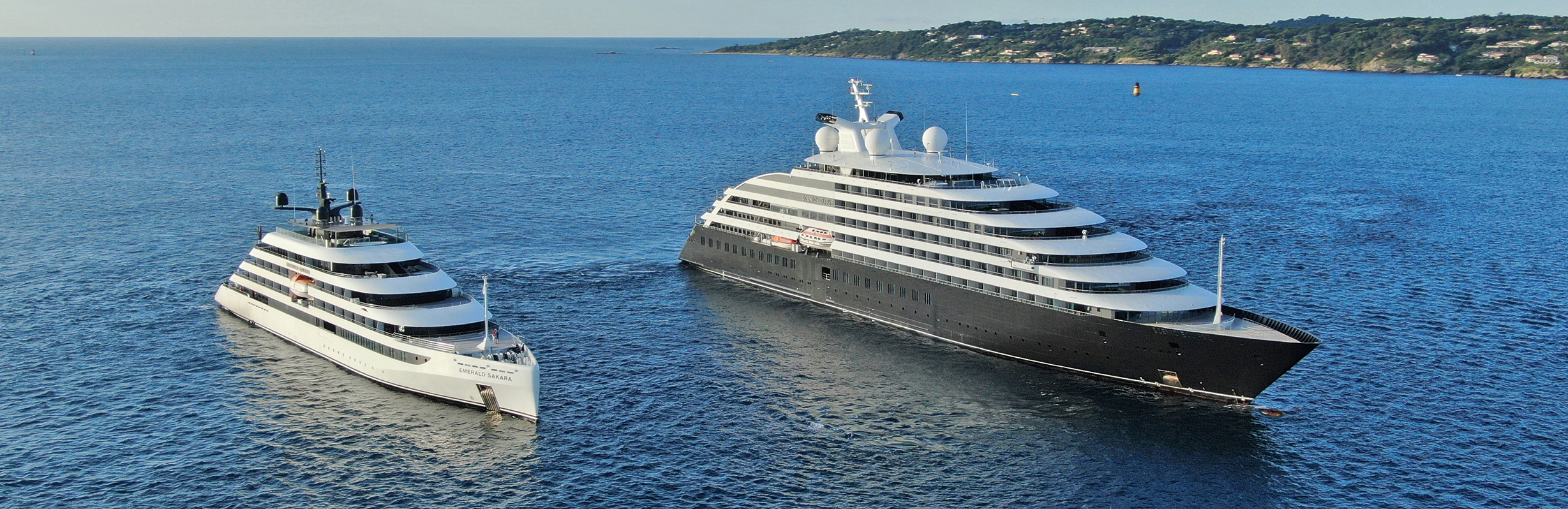 Scenic Eclipse I and Emerald Sakara in St Tropez